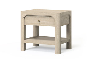 Solano 1-drawer Nightstand Bedside Table Weathered Mango