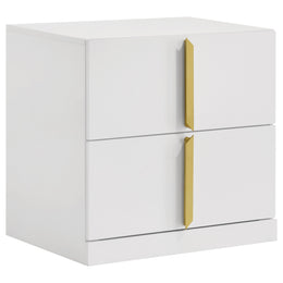 Ines Bedroom Set Grey/Navy and White High Gloss