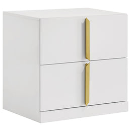 Ines Bedroom Set Grey/Navy and White High Gloss