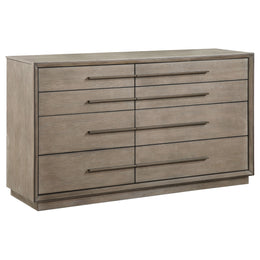 Durango 8-drawer Dresser and Mirror Taupe Oak