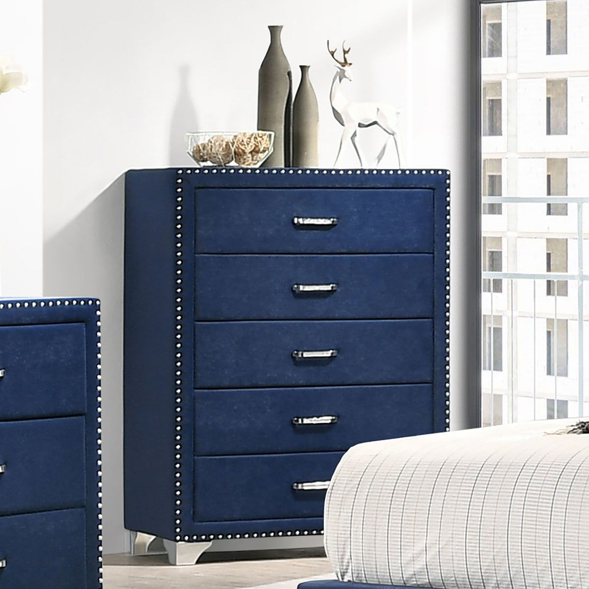 Melody 5-drawer Bedroom Chest Grey