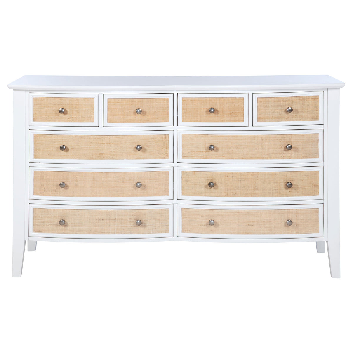 Bexhill 10-drawer Dresser and Mirror White