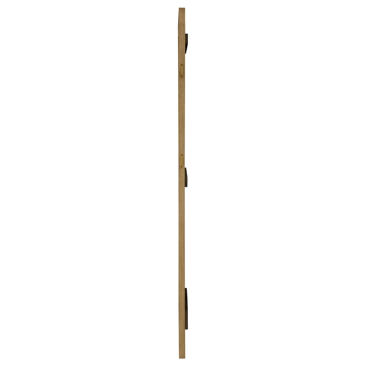 Arini Cane Weave Length Standing Floor Mirror Black