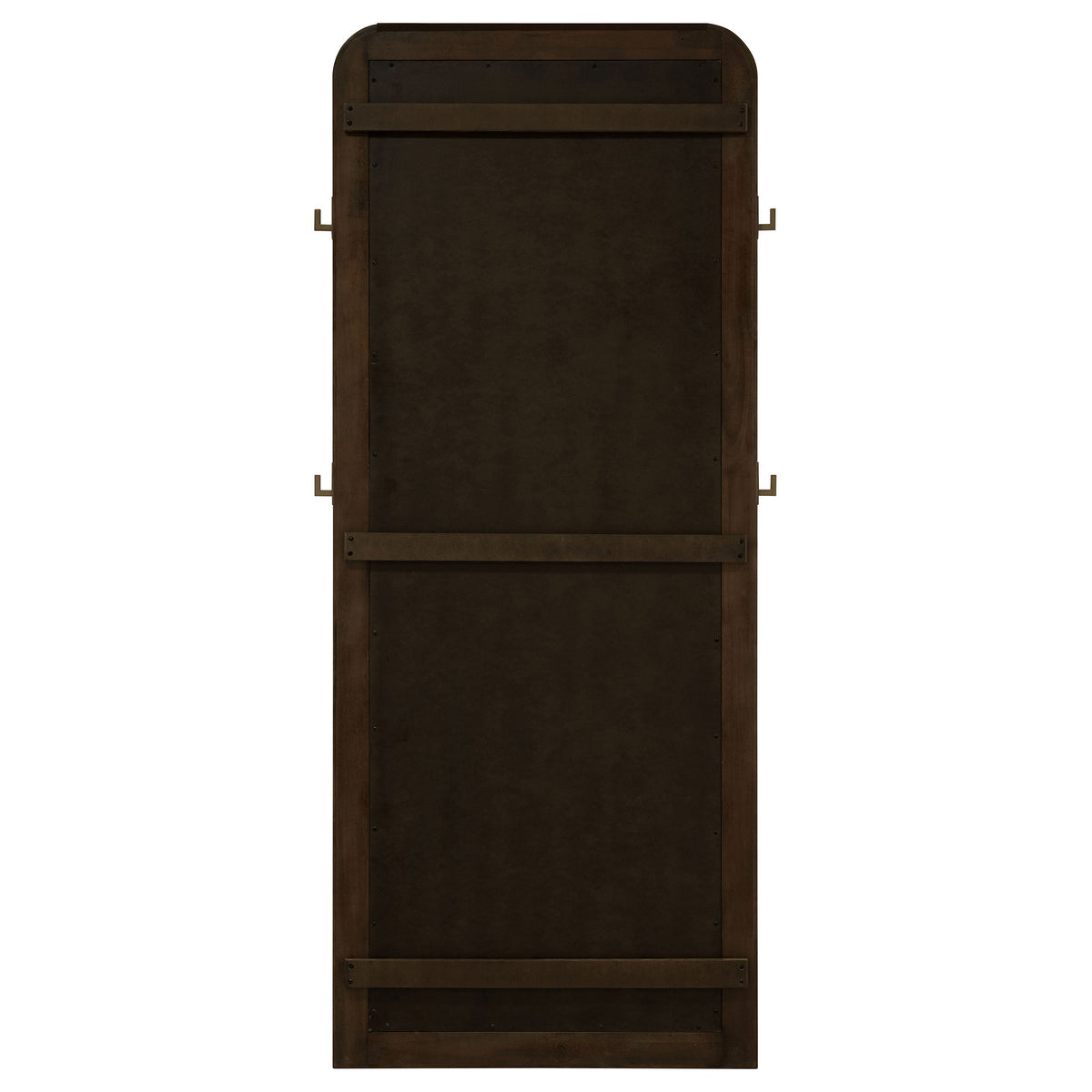 Arini Cane Weave Length Standing Floor Mirror Black