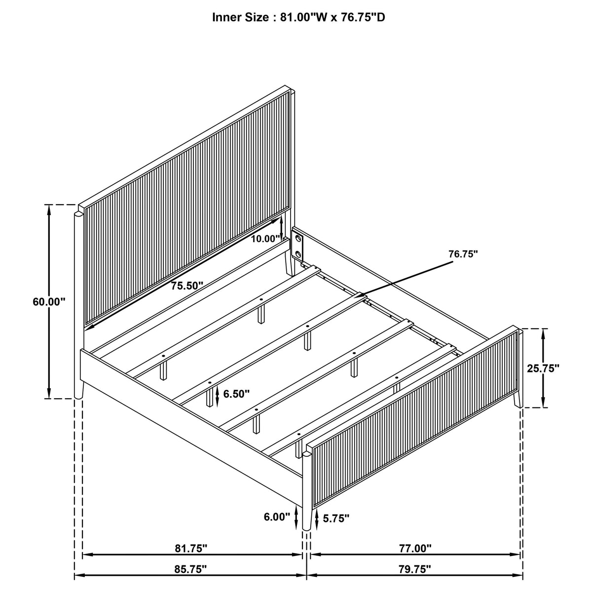 Brookmead Wood California King Panel Bed Black