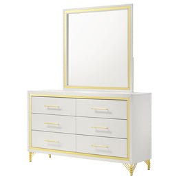 Lucia 6-drawer Dresser Cabinet White