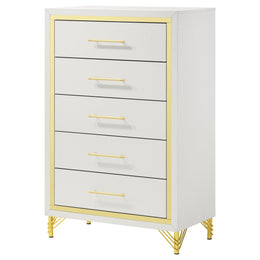 Lucia 5-drawer Bedroom Chest of Drawers Black