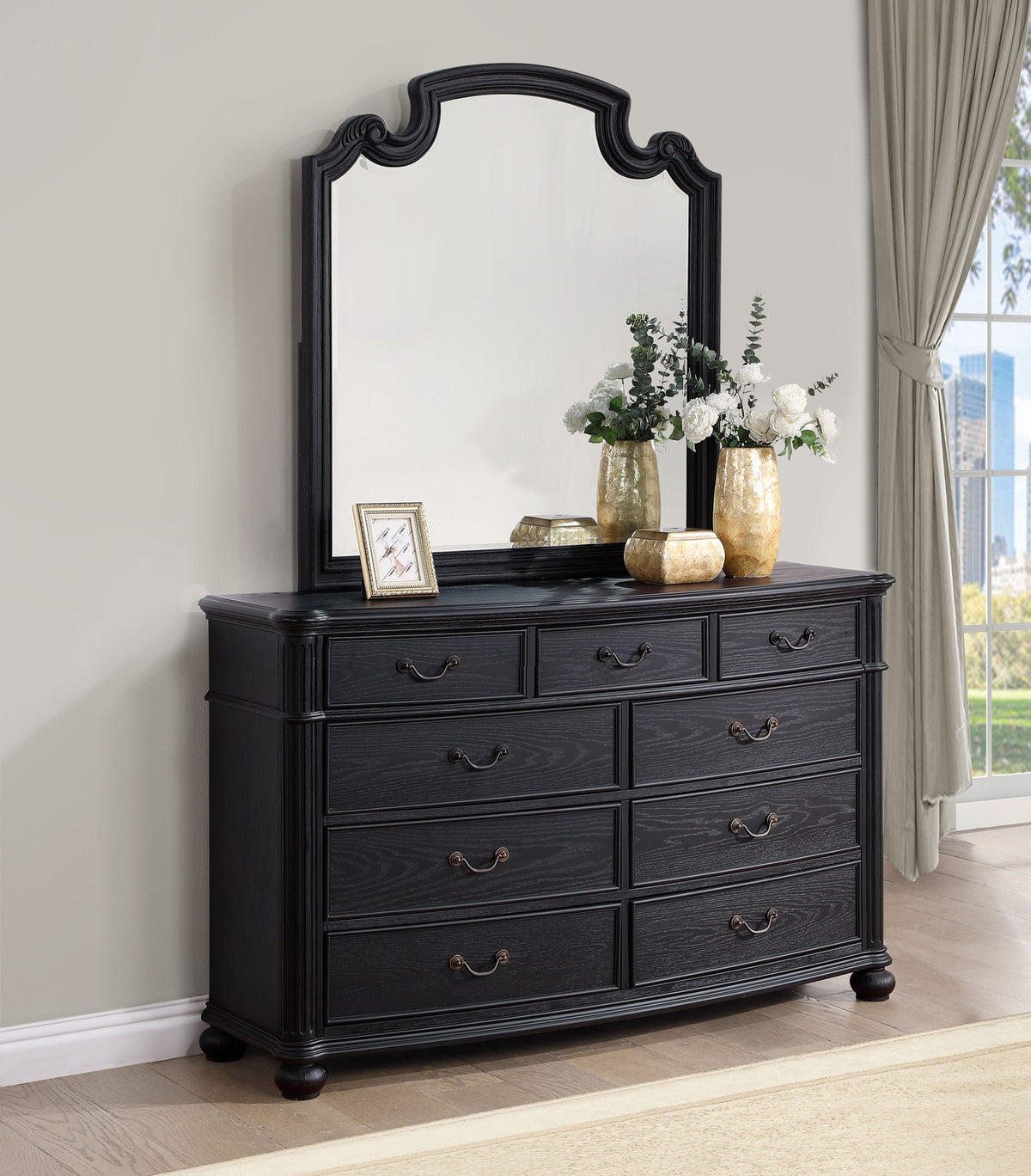Celina 9-drawer Dresser Black