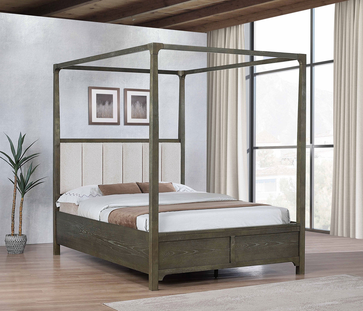 Gran Park California King Four Poster Canopy Bed Dark Cocoa