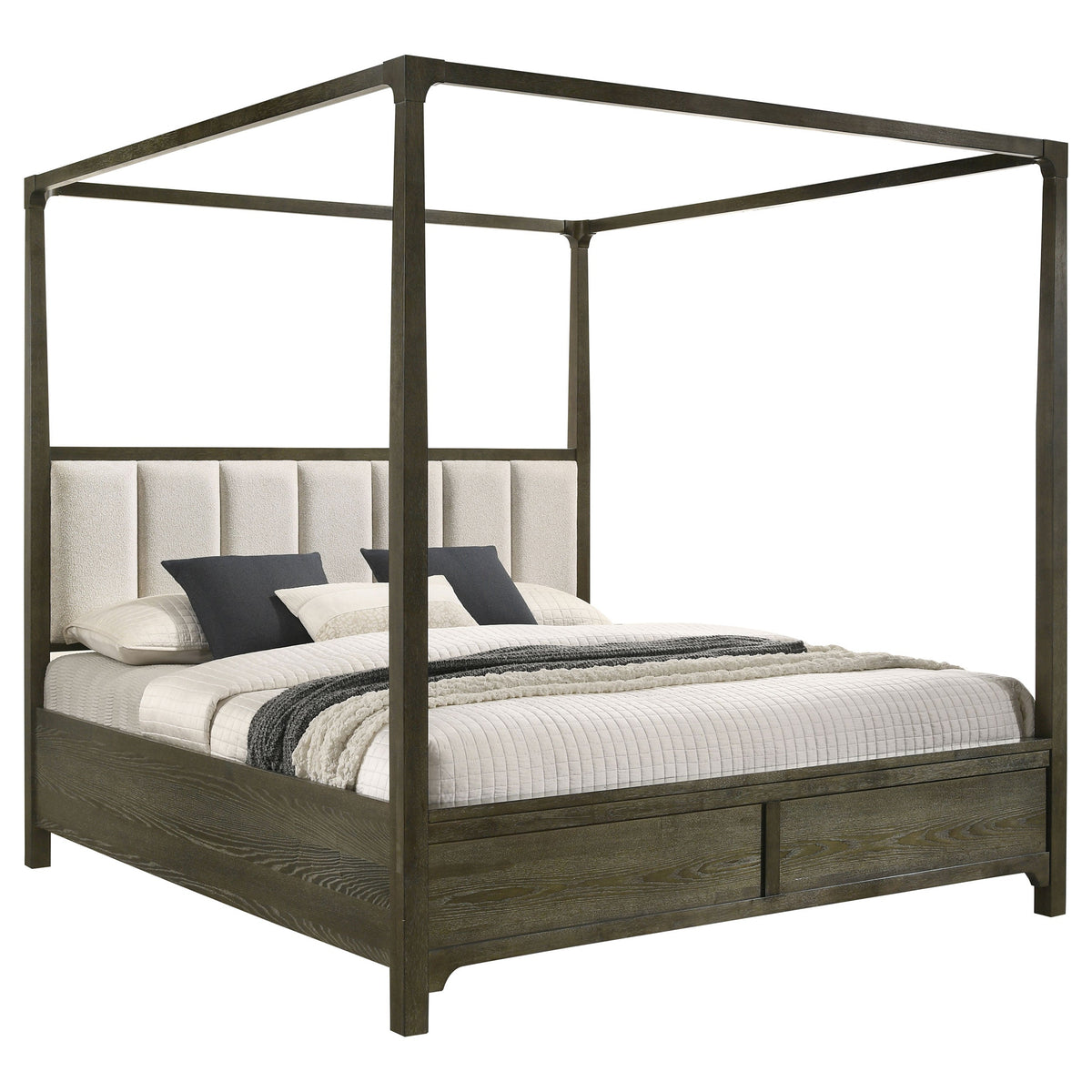 Gran Park California King Four Poster Canopy Bed Dark Cocoa