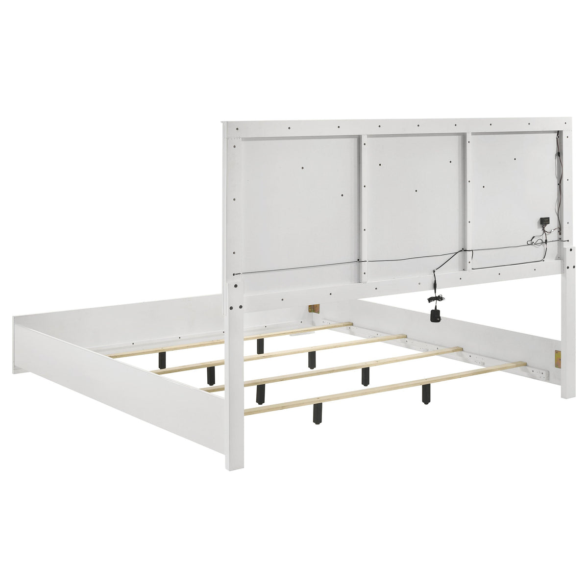 Hyland Panel Bed LED Headboard Natural