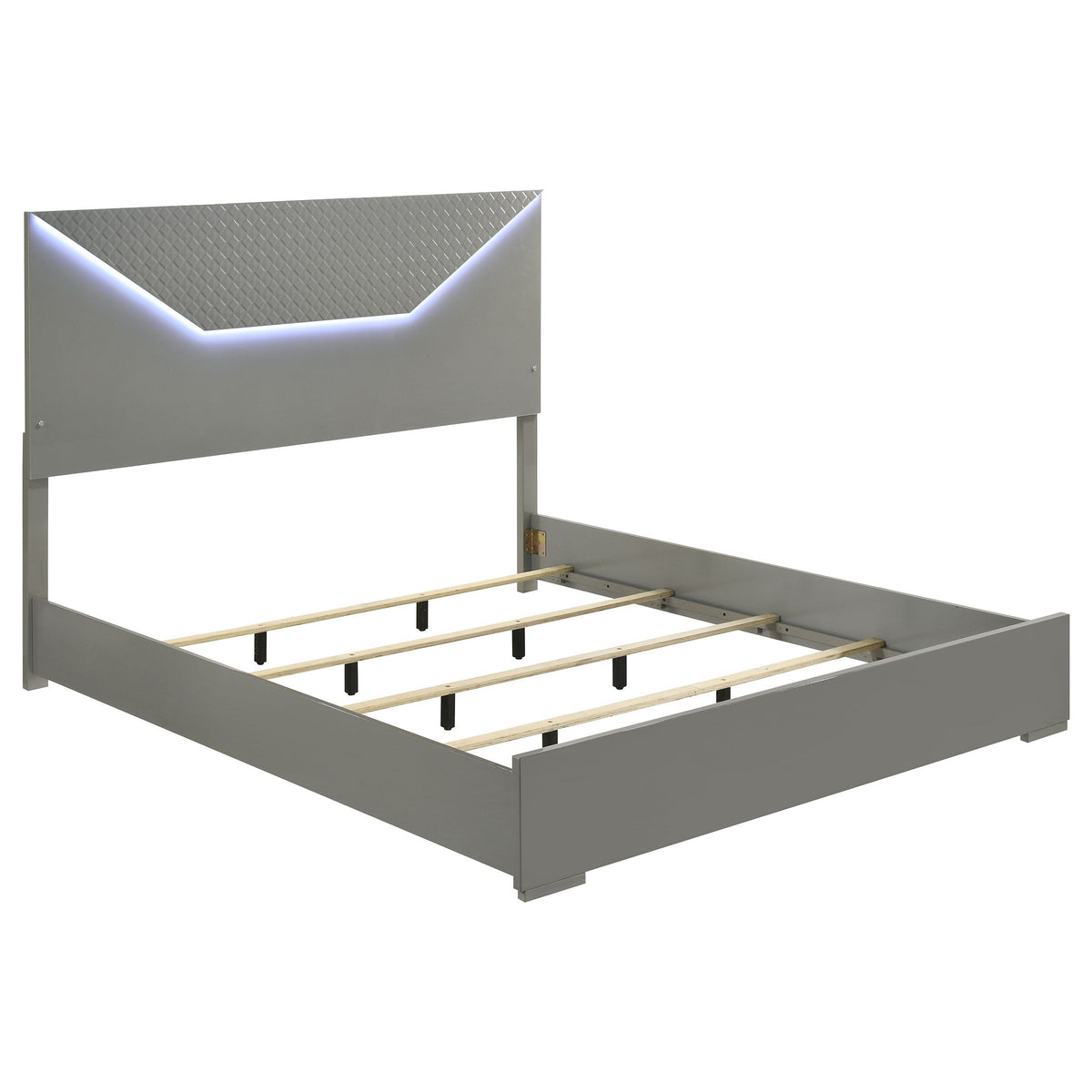 Hyland Panel Bed LED Headboard Natural