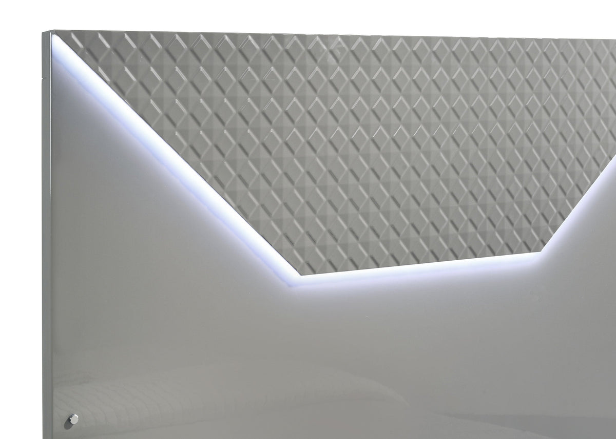 Hyland Panel Bed LED Headboard Natural
