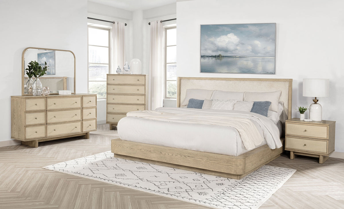Kailani California King Bedroom Set Beige Oak