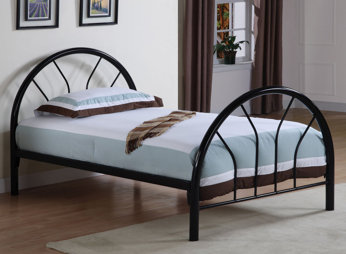 Marjorie Metal Open Frame Bed Black