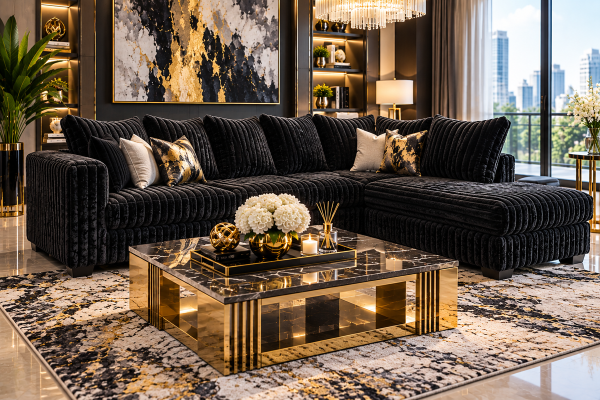 S300 Gia Sectional (Black)
