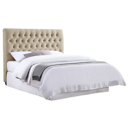 Chloe Upholstered California King Panel Headboard Oatmeal