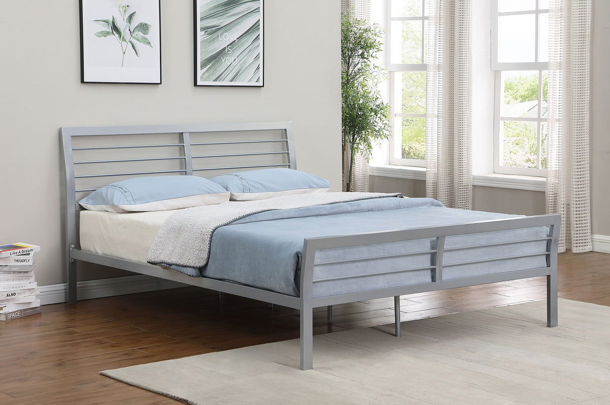 Cooper Metal Open Frame Bed Silver