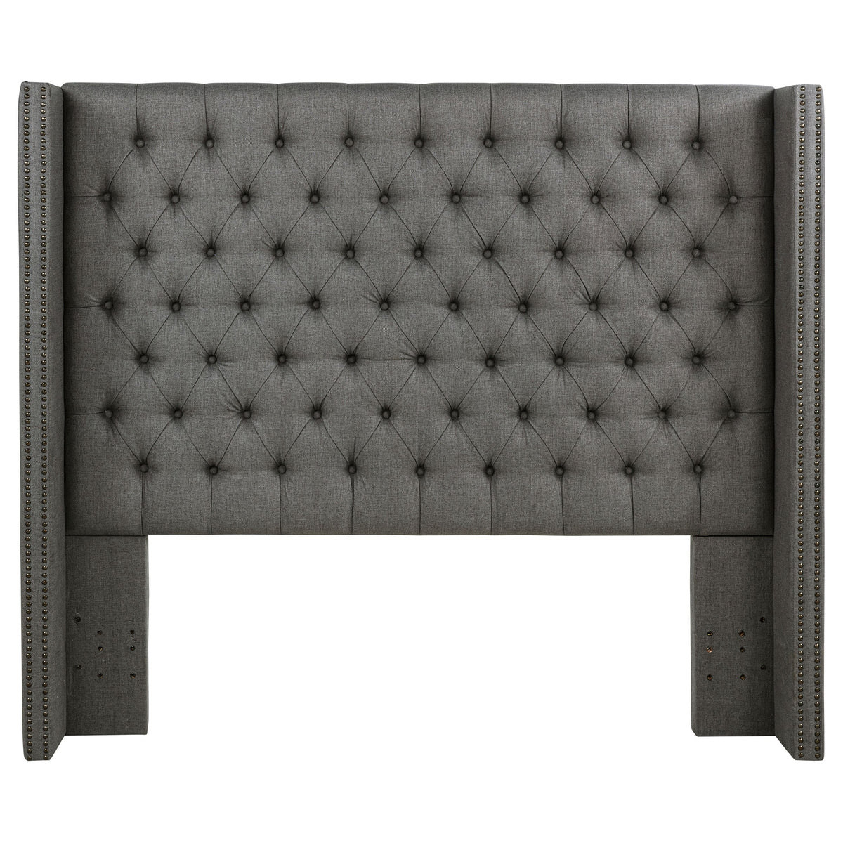 Bancroft Upholstered California King Wingback Headboard Grey