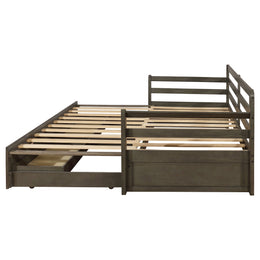 Sorrento 2-drawer XL Daybed with Extension Trundle Grey
