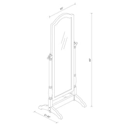 Cabot Wood Adjustable Length Cheval Mirror Black