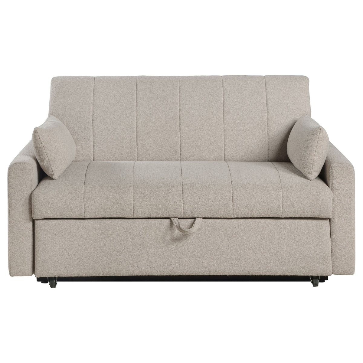 Portland Boucle Upholstered Sleeper Sofa Bed Copper