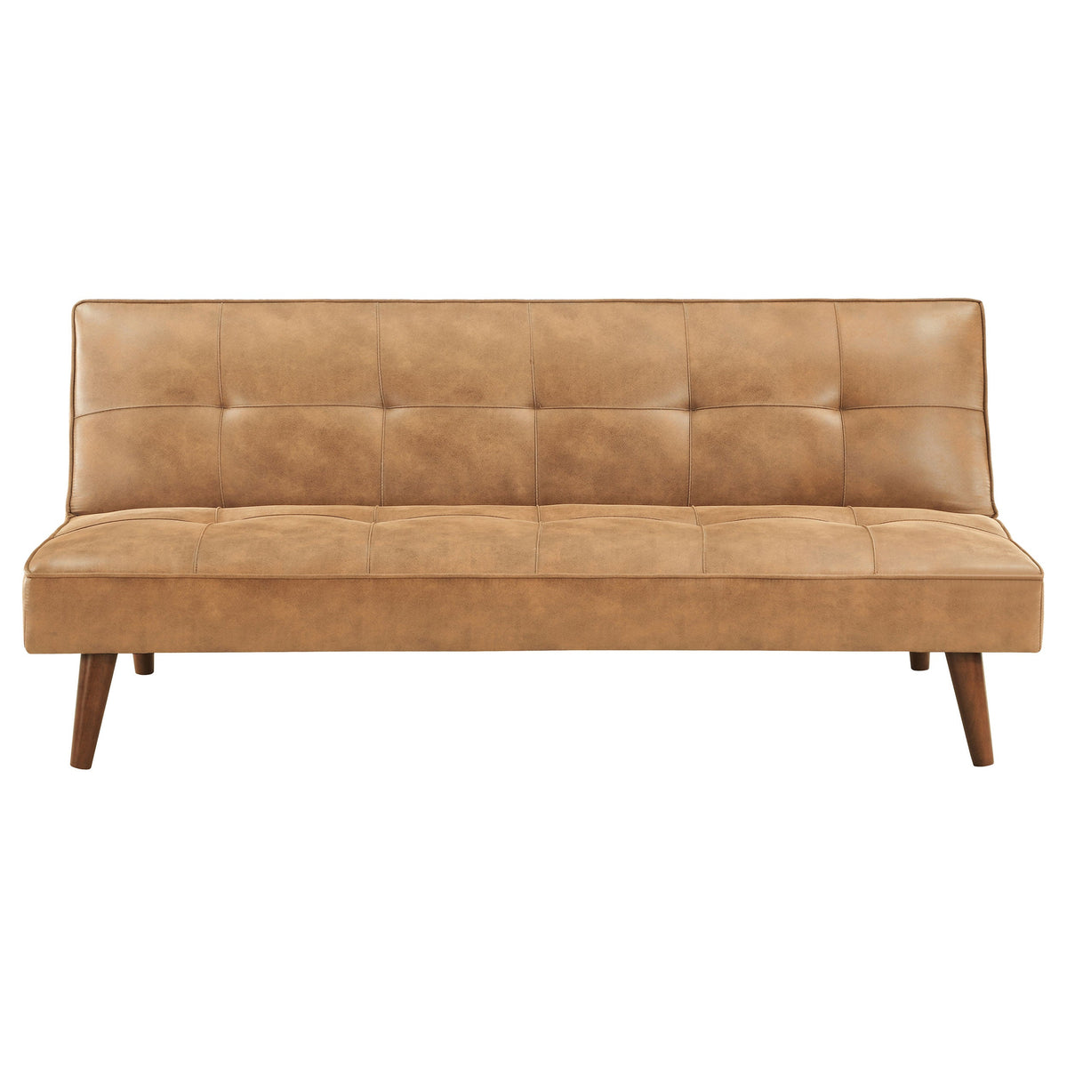 Jenson Upholstered Tufted Convertible Sofa Bed Dark Coffee