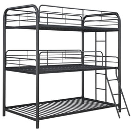 Garner Metal Triple Bunk Bed Gunmetal