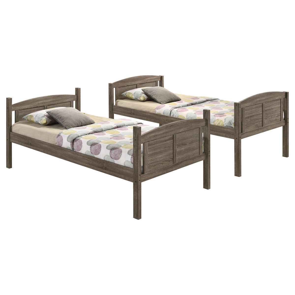 Flynn Wood Over Bunk Bed Weathered Brown