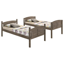 Flynn Wood Over Bunk Bed Weathered Brown