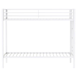Alevera Metal Bunk Bed with Ladder Black