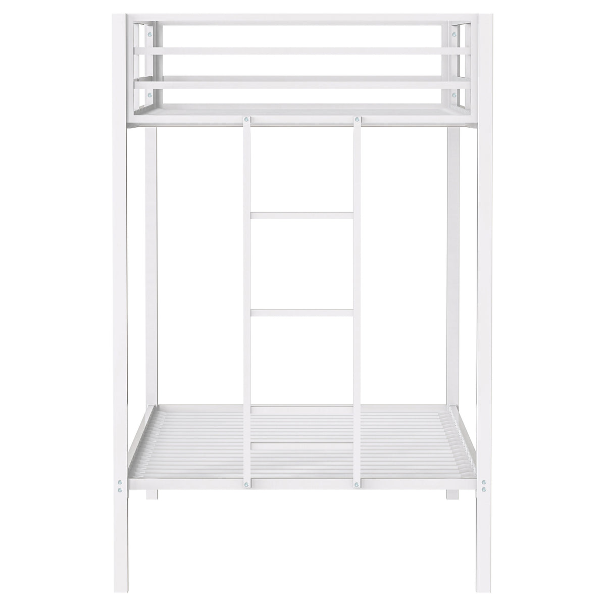Alevera Metal Bunk Bed with Ladder Black
