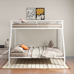 Alevera Metal Bunk Bed with Ladder Black