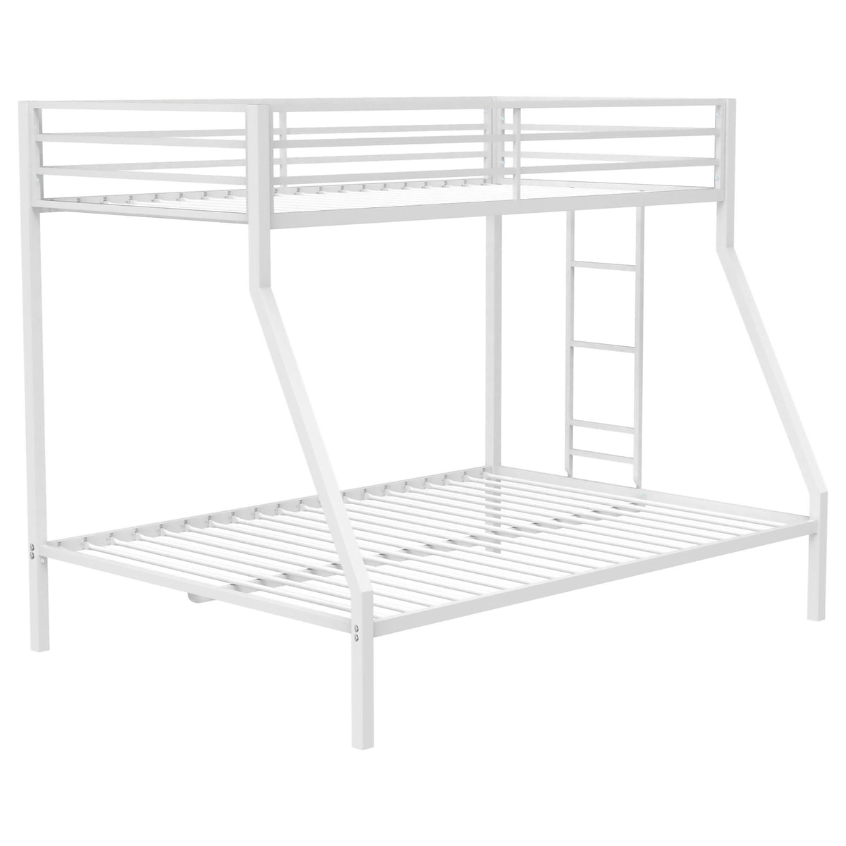 Alevera Metal Bunk Bed with Ladder Black