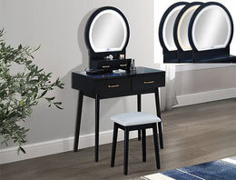Cecilia Vanity Table & Stool-White