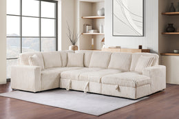 David Upholstered Reclining Sectional Sofa Smoke
