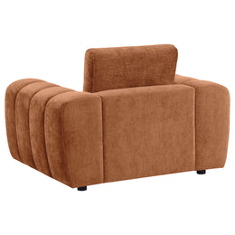 Burnett Chenille Upholstered Accent Chair Burnt Orange