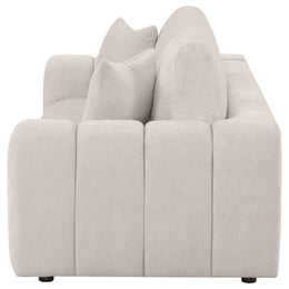Burnett Chenille Upholstered Wide Arm Sofa Ivory