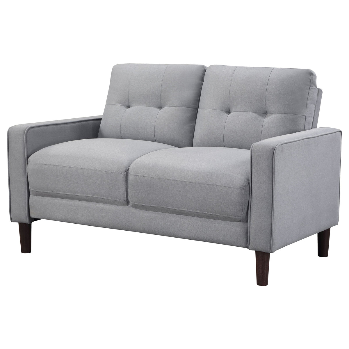 Bowen Upholstered Track Arm Tufted Loveseat Beige