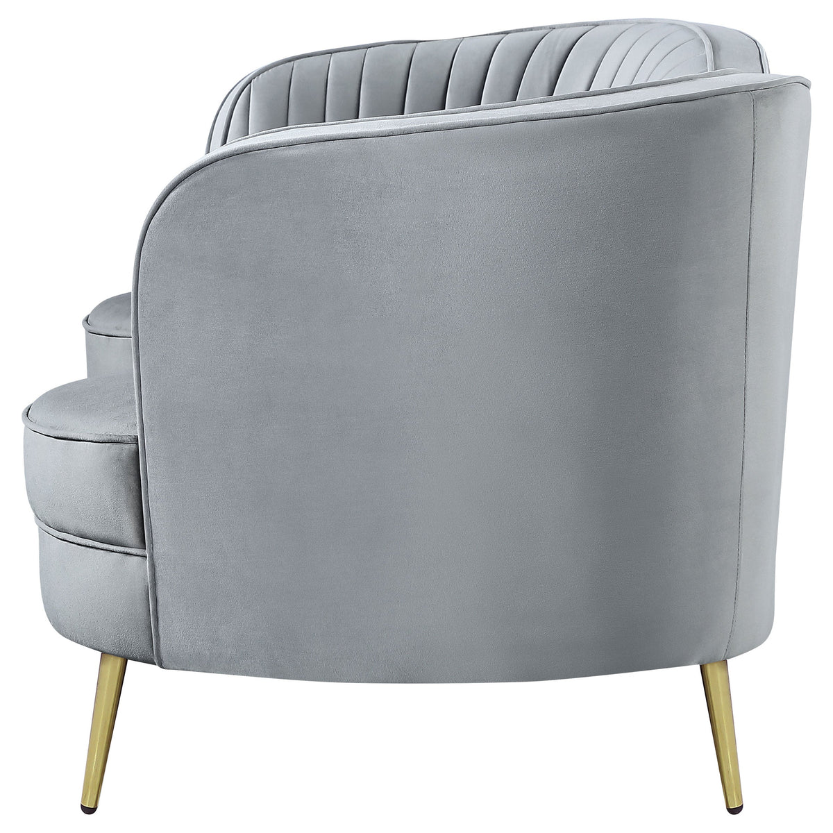 Sophia Upholstered Channel Tufted Loveseat Blue