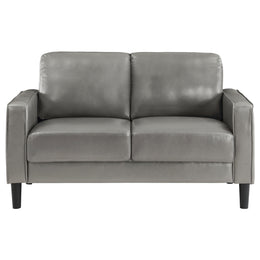 Ruth Upholstered Track Arm Loveseat Black