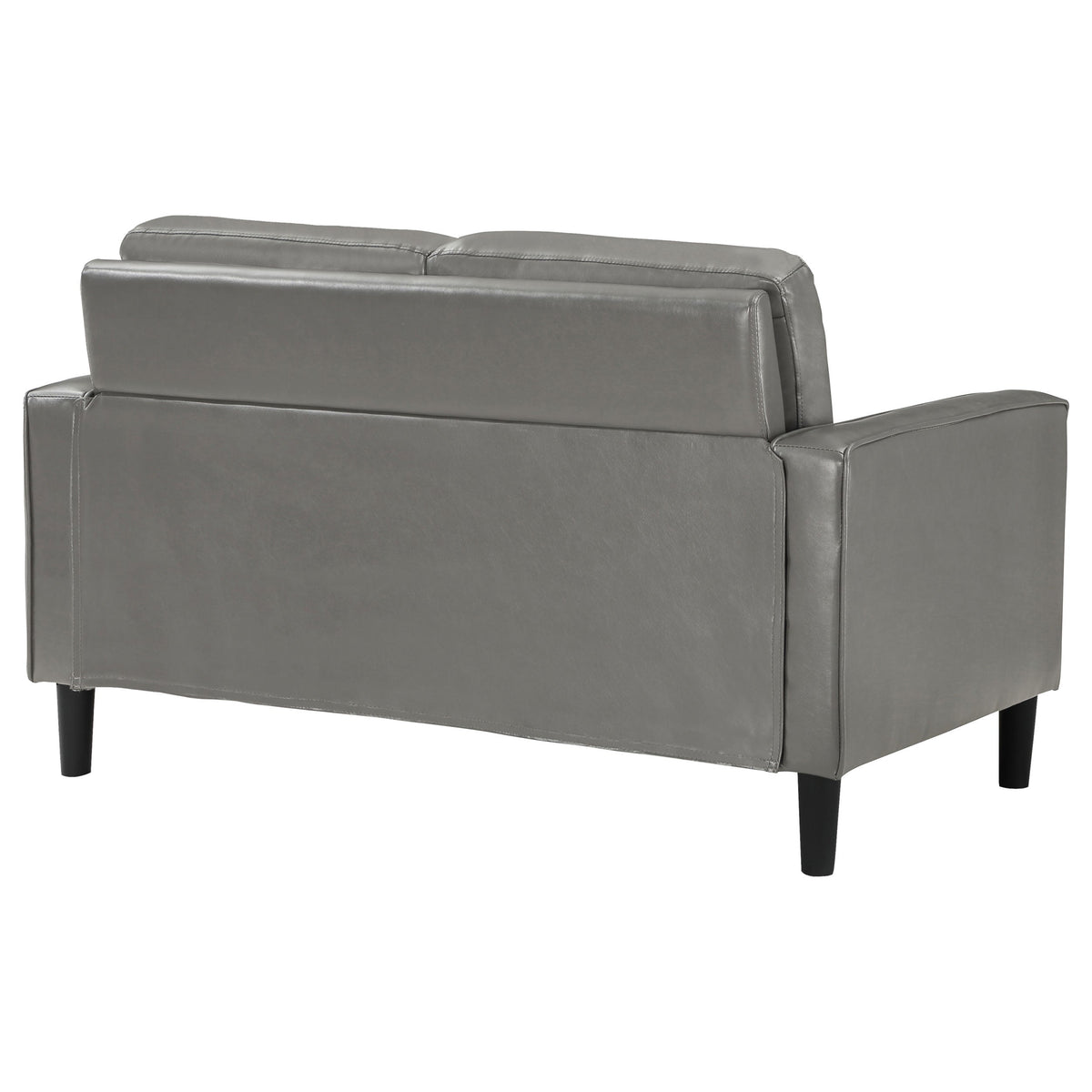 Ruth Upholstered Track Arm Loveseat Black