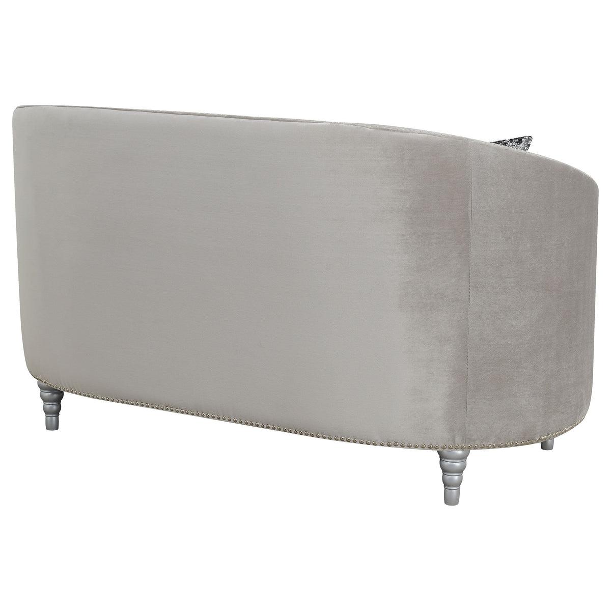 Avonlea Upholstered Sloped Arm Loveseat Grey Fabric