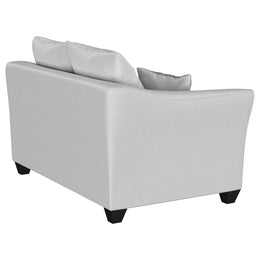 Salizar Upholstered Flared Arm Loveseat Charcoal Grey