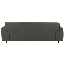 Buxton Top Grain Leather Upholstered Sofa Graphite