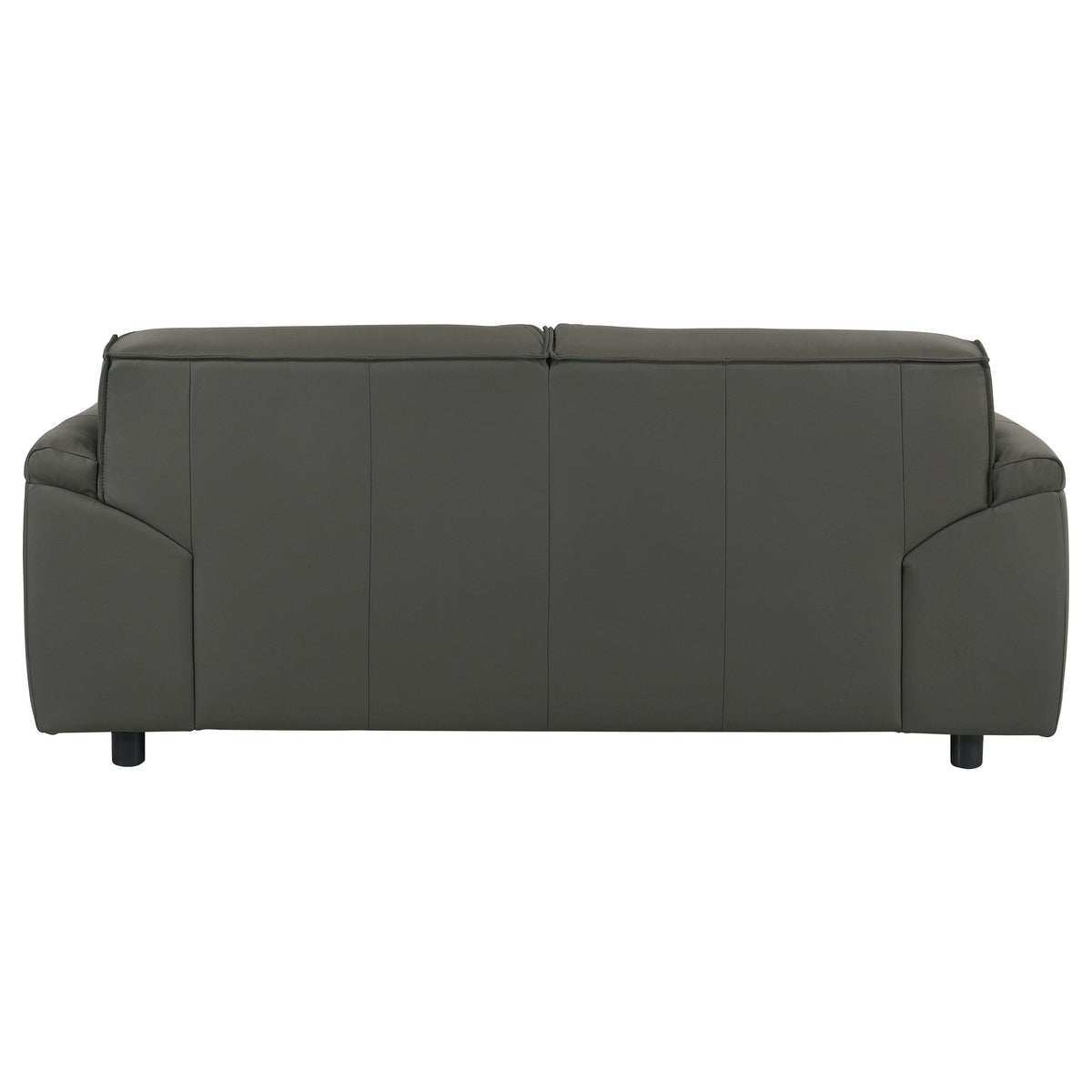Buxton Top Grain Leather Upholstered Loveseat Graphite