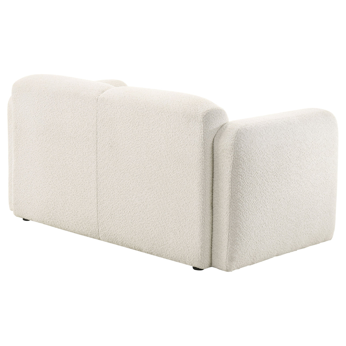 Dorset Fabric Upholstered Round Track Arm Loveseat White