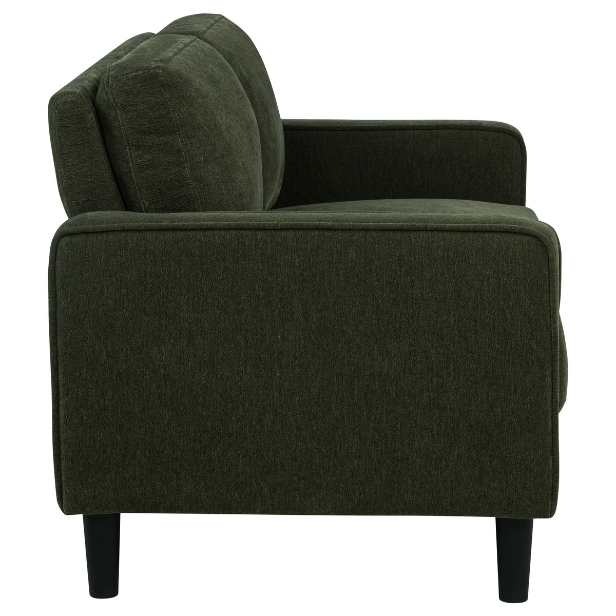 Ruth Fabric Upholstered Track Arm Loveseat Matcha Green