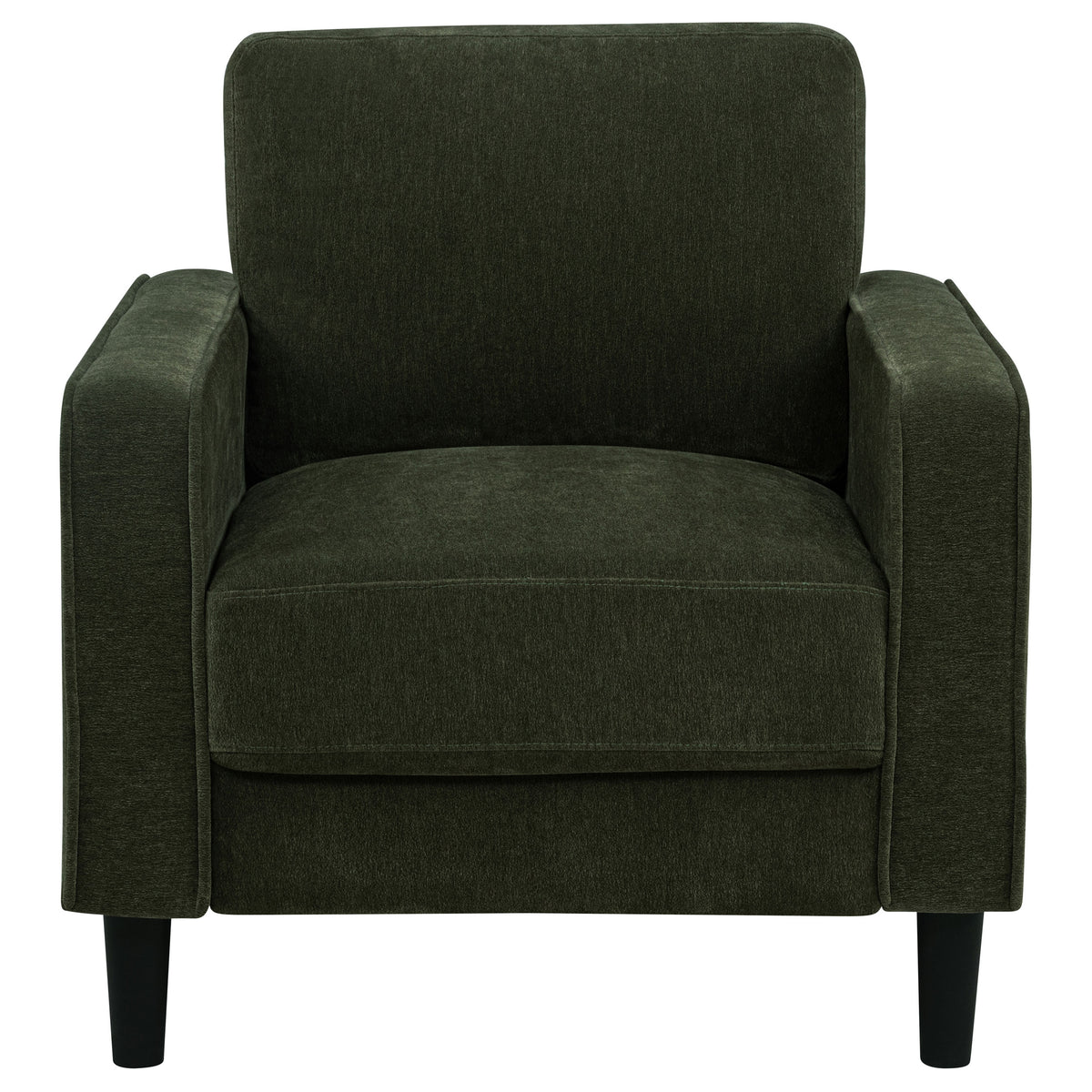 Ruth Fabric Upholstered Track Arm Accent Chair Matcha Green