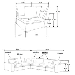 Lakeview Upholstered Modular Sectional Chocolate